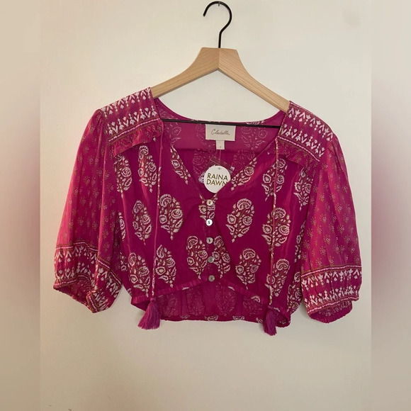 NEW Clebella Lilo Top, Mix Block Print, Size Small, sold out online ! - Picture 4 of 7